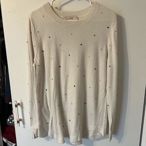 Loft Soft Knit Confetti Sweater, L